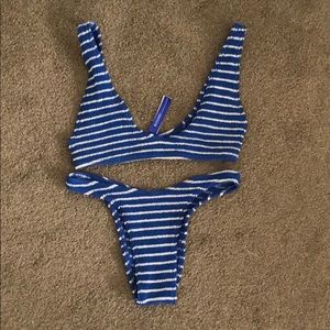 Bound by bond eye blue and white stripe set